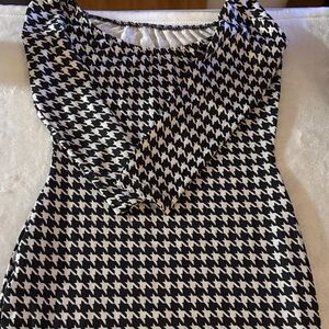Black and White Houndstooth Dress